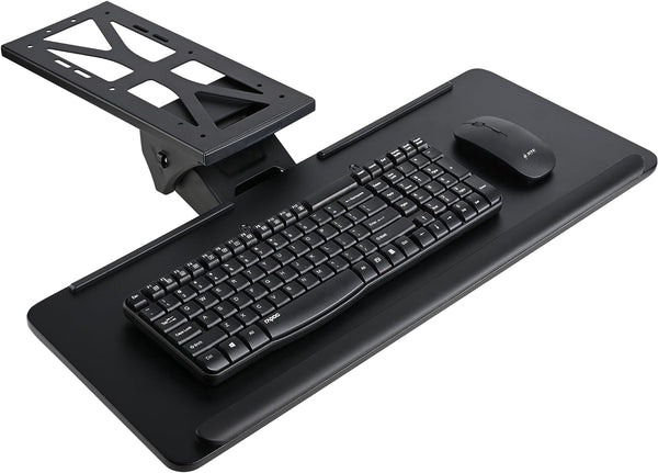 PrimeCables Adjustable Under-Desk Keyboard Tray - Black Cab-PC-08238