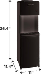 Frigidaire EFWC498 - Top Loading Cooler Dispenser -Hot & Cold Water - Child Safety Lock - Innovative Slim & Sleek Design, Holds 3 or 5 Gallon Bottles - Black