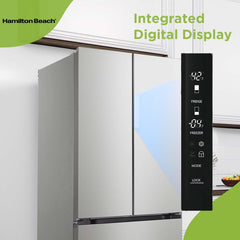 Hamilton Beach French Door Full Size Refrigerator with Freezer Drawer, 17.7 cu ft