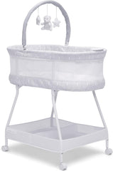 Delta Children Adjustable, fabric, Mesh, White/Grey, Bassinet