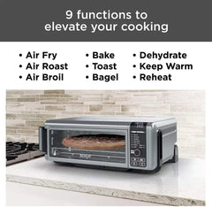 Ninja Foodi 9-in-1 Digital Oven Air Fry, Air Roast/ Broil, Bake, Bagel, Toast, Dehydrate, Keep Warm, and Reheat - Stainless Steel
