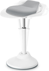 SONGMICS Standing Desk Chair, Adjustable Ergonomic Wobble Stool, 23.6-33.3 Inches Drafting Chair, Swivel Sitting Balance Stool, Fabric Upholstery, Anti-Slip Bottom Pad, Dove Gray UOSC002G01
