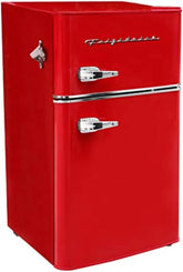 Frigidaire EFR840-RED 3.2 Cu Ft Red 2 Door Retro Bar Fridge with Side Bottle Opener