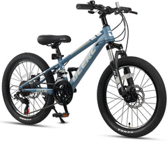 Glerc: Sky Line MTB MTB 20 inch / 24 inch Children's Bicycle On-Road Off-Road Boys Girls Elementary School Students Street Riding School 21 Speed Front Suspension Disc Brakes 3 Colors Available