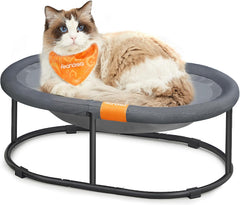 FEANDREA Elevated Mesh Cat Bed - Large, Grey, UPCB002G01 - grey large pet bed