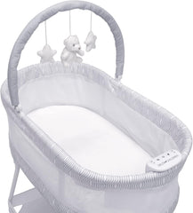 Delta Children Adjustable, fabric, Mesh, White/Grey, Bassinet