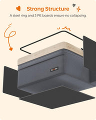 Feandrea Dog Car Seat, Pet Booster Seat for Small Dogs up to 18 lb, with Adjustable Straps, Removable Washable Fleece Liner, 4 Pockets, for Front Seats, Back Seats, Gray and Beige UPBS042G01