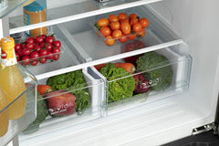Hamilton Beach French Door Full Size Refrigerator with Freezer Drawer, 17.7 cu ft