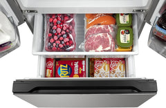 Hamilton Beach French Door Full Size Refrigerator with Freezer Drawer, 17.7 cu ft