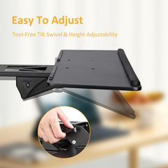 PrimeCables Adjustable Under-Desk Keyboard Tray — Black Cab-PC-08238 — adjustment detail