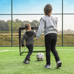 SONGMICS Kids Soccer Goals for Backyard, 4x3 ft Portable Soccer Nets Training Equipment, Toddler Soccer Goal with Carrying Bag, for Field
