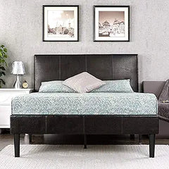 Zinus Kitch Faux Leather Upholstered Platform Bed Frame