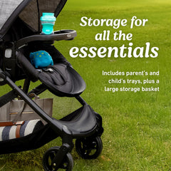 Graco Modes Element Travel System, Includes Baby Stroller with Reversible Seat, Extra Storage, Child Tray and SnugRide 35 Lite LX Infant Car Seat, Redmond