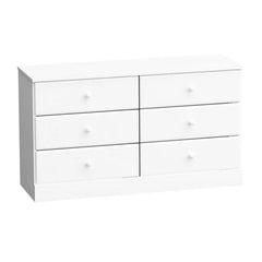Prepac Astrid White 6-Drawer Dresser