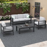 Alturas Standalone Product Aluminum Outdoor Patio Coffee Table Modern Rectangle End Table