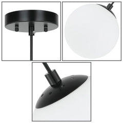 Andren Pendant Lighting 1 Light Globe Pendant Light, Modern Adjustable Kitchen Hanging Ceiling Light