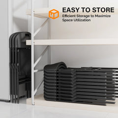 Cantrece Iron Stackable Folding Chair Folding Chair Set (Set of 4)