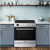 Hamilton Beach, 30" Electric Ceramic Top Range, Knob Control, With Touch Timer, Stainless Steel