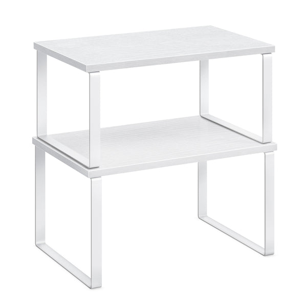 SONGMICS Stackable Kitchen Shelf Organizers - White KCS02W01