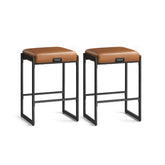 VASAGLE EKHO Counter Stools - Caramel Brown LBC086K01 - pair of caramel brown counter stools