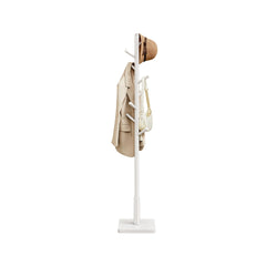 VASAGLE Wooden Coat Rack — Cloud White URCR010W02