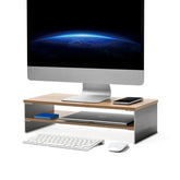 SHOPPINGALL 2-Tier Monitor Riser - Walnut SA-MS3