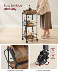 LRC062B01 Rustic Brown + Black side handle and locking castors