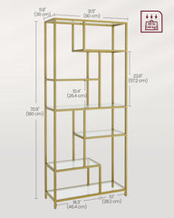 ULGT502A01 — bare bookshelf dimensional illustration