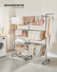 SONGMICS ULLR704G01 drying rack in a laundry room