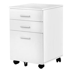Monarch Specialties File Cabinet, Rolling Mobile, Storage Drawers, Printer Stand, Office, Work, Laminate, White, Contemporary, Modern