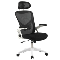 Moustache Office Chair with Headrest — Black MOFC-W-227-BK-G2