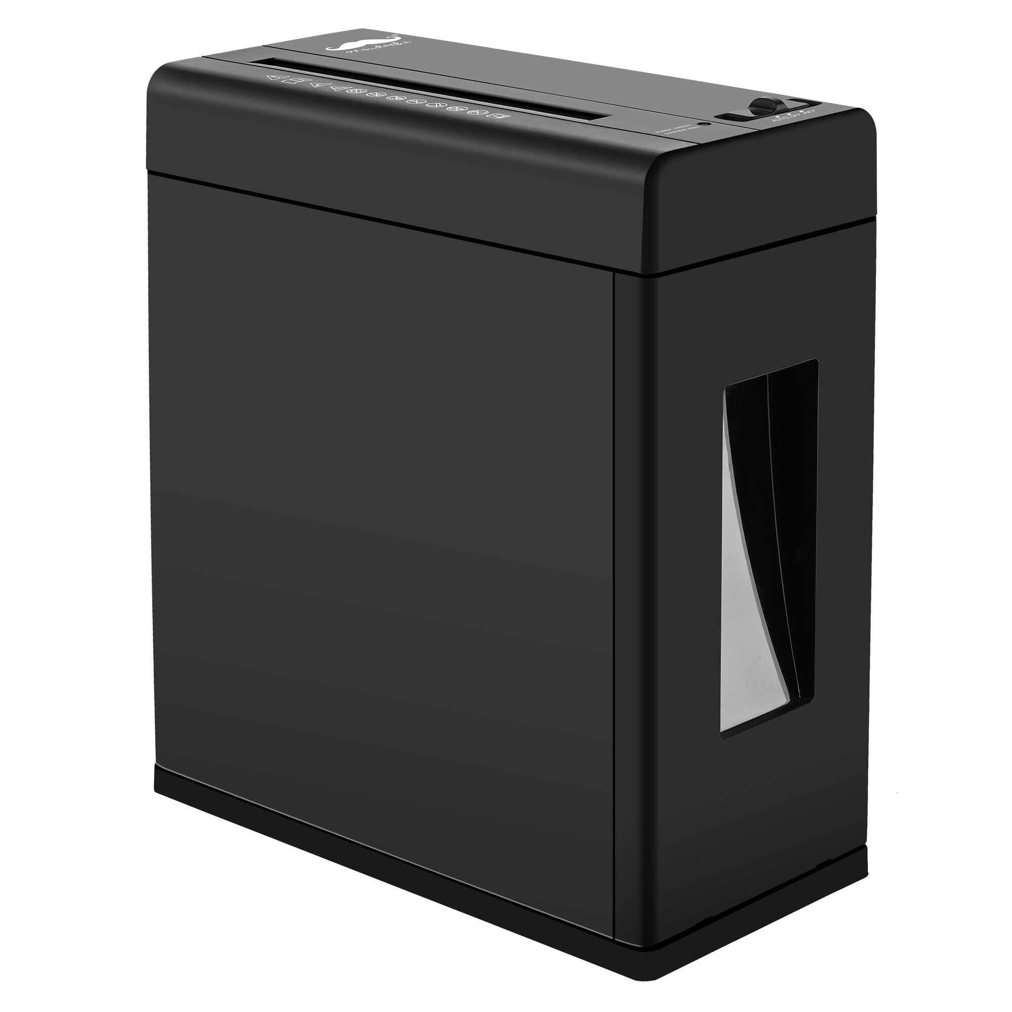 Moustache Six-Sheet Micro-Cut Shredder — Black MOS-C516P