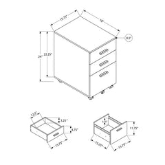 Monarch Specialties File Cabinet, Rolling Mobile, Storage Drawers, Printer Stand, Office, Work, Laminate, White, Contemporary, Modern