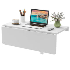 Giantex Wall-Mounted Folding Table - White CB10641WH