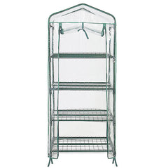 4 Tier Portable Mini Greenhouse With Clear Cover Garden Plants Warm House - Yardlab™