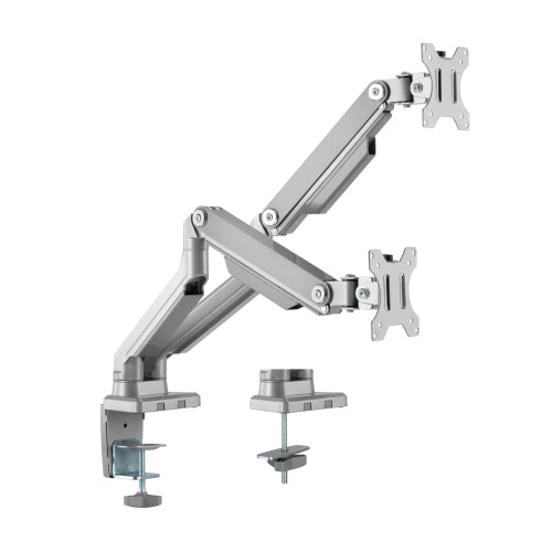 Uplite Ergonomic Height Adjustable Stand Dual Monitor Desk Mount Articulating Arm for 2 Screen 17" - 32"