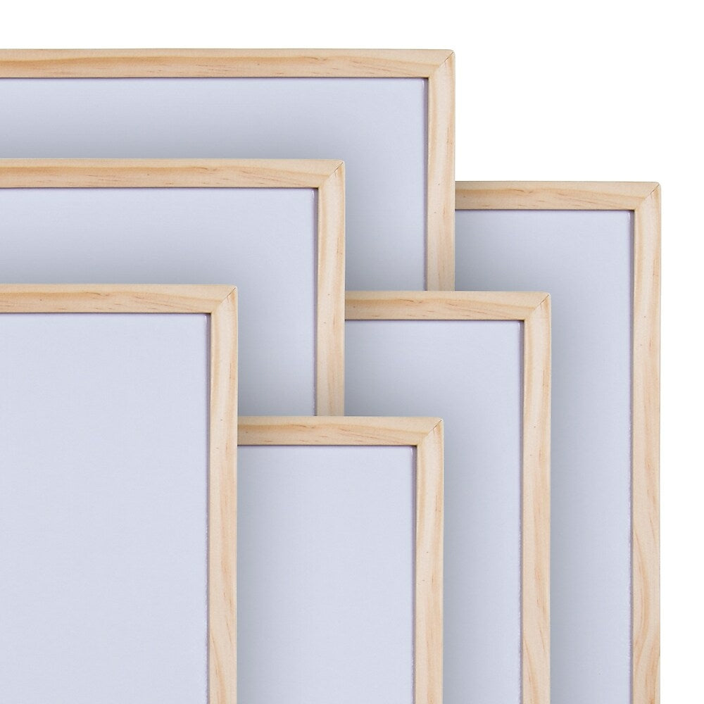 DESK TECH Wood-Framed Dry-Erase Whiteboard — 24 × 18 in — frame detail