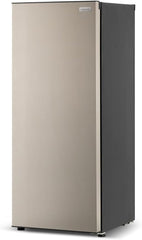 Frigidaire 10 Cu. Ft. Upright Convertible Fridge/Freezer, Reversible Door, Removable Glass Shelves, Adjustable Controls, Platinum Finish