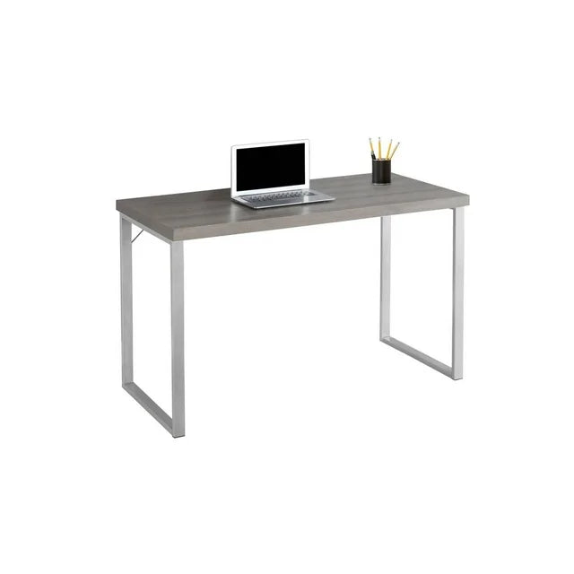 Monarch Specialties Computer Desk, Home Office, Laptop, 48"l, Work, Metal, Laminate, Brown, Grey, Contemporary, Modern