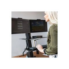 Ergotron WorkFit-S Dual Workstation - Standing desk converter - rectangular - aluminum, high-grade plastic - black