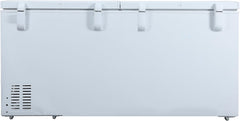 21 cu ft Double Door LID Garage-Ready Chest Freezer-White, Vinyl-Coated Baskets, Space-Saving Flat Back, Stay-Open, Front-Access Drain