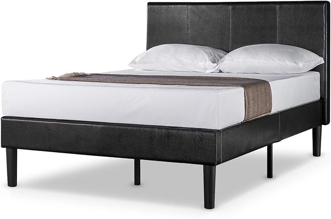 Zinus Kitch Faux Leather Upholstered Platform Bed Frame