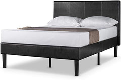 Zinus Kitch Faux Leather Upholstered Platform Bed Frame