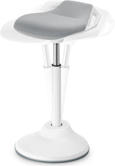 SONGMICS Standing Desk Chair, Adjustable Ergonomic Wobble Stool, 23.6-33.3 Inches Drafting Chair, Swivel Sitting Balance Stool, Fabric Upholstery, Anti-Slip Bottom Pad, Dove Gray UOSC002G01