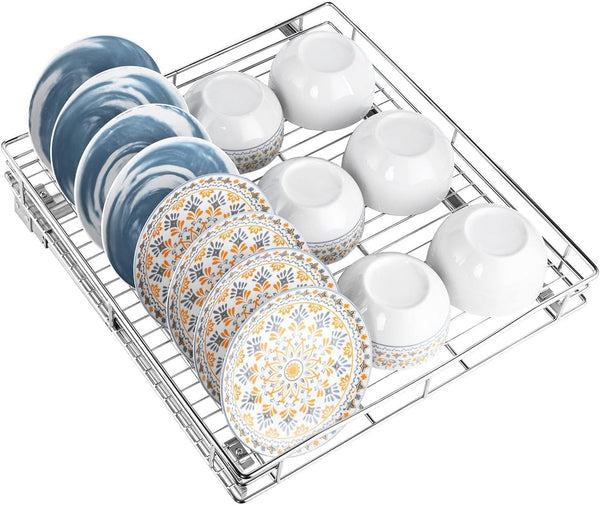 SortWise Slide-Out Cabinet Organizer - Chrome, 20 in Wide, SW-POCS-20214