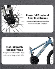 Glerc: Sky Line MTB MTB 20 inch / 24 inch Children's Bicycle On-Road Off-Road Boys Girls Elementary School Students Street Riding School 21 Speed Front Suspension Disc Brakes 3 Colors Available