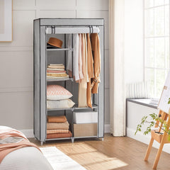 SONGMICS URYG084G22 Storage, 34.6 x 17.7 x 66.1 inches, Grey