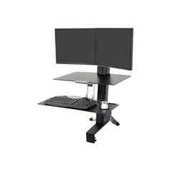 Ergotron WorkFit-S Dual Workstation - Standing desk converter - rectangular - aluminum, high-grade plastic - black