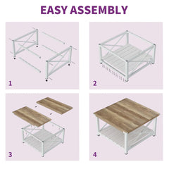 Castellanos Square Coffee Table with Storage For Living Room