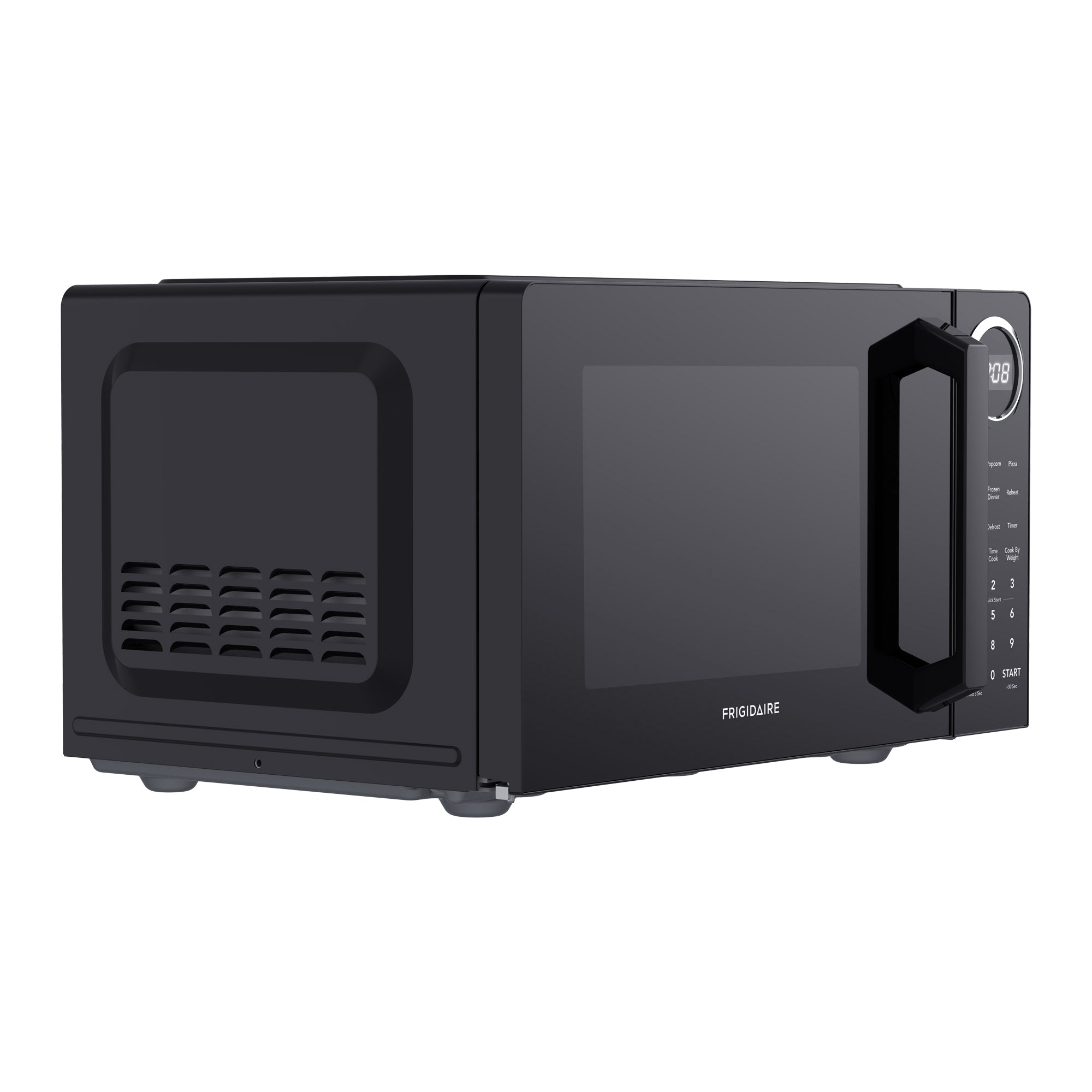 Frigidaire EMW953-BLACK black countertop microwave left front angle